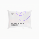 Snack bag pillow pouch mockup