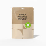 Snacks packaging pouch mockup
