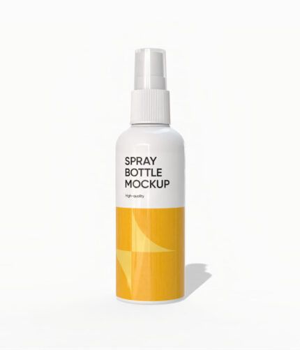 Plastic spray bottle mockup