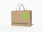 Paper gift tote bag mockup