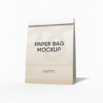 Food paper bag mockup