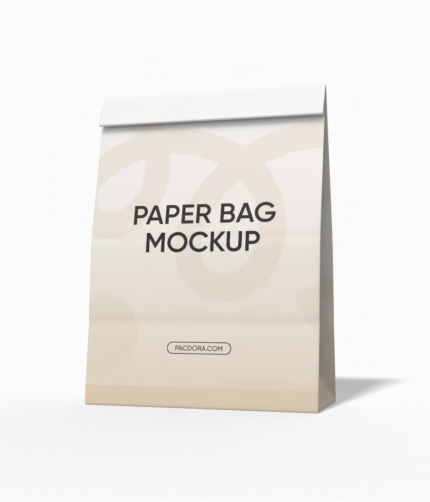 Food paper bag mockup