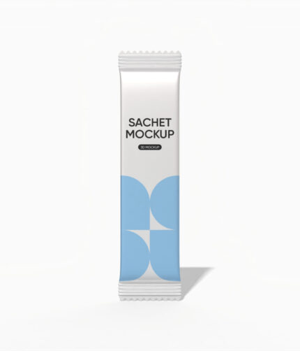 Long sachet mockup