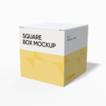 Square box mockup