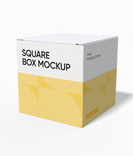 Square box mockup