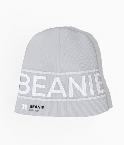 Folded beanie mockup