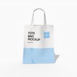 Fabric tote bag mockup
