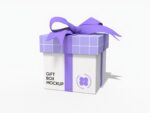 Surprise gift box mockup