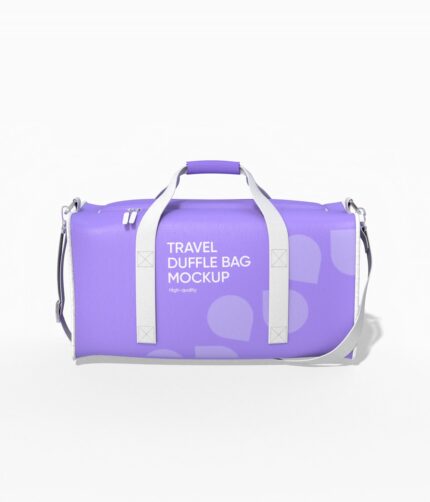 Travel duffle bag mockup