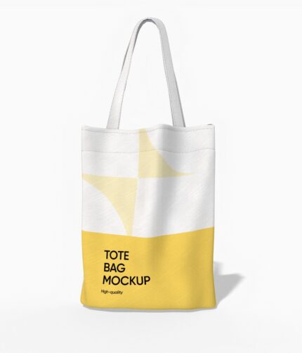 Canvas tote bag mockup
