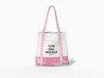 Tote bag with front pocket mockup