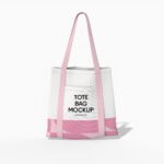 Tote bag with front pocket mockup
