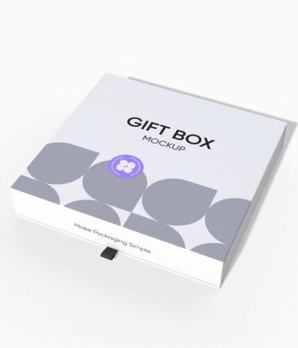 Jewelry gift box mockup