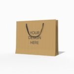 Branded paper bag mockup
