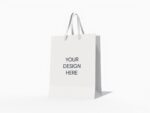 Foldable paper tote bag mockup