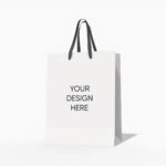 Gift paper bag mockup