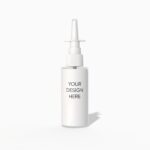 60ml squeeze nozzle skincare bottle mockup