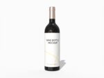 Glass wine bottle mockup