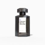 Hexagonal perfume bottle mockup