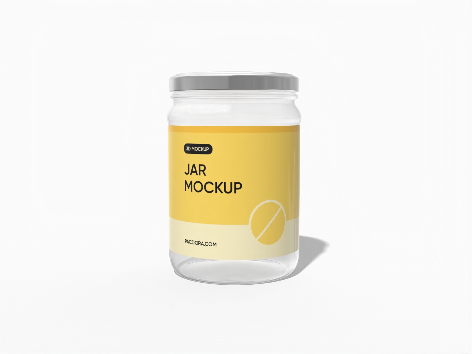 Round glass jar mockup Round glass jar mockup