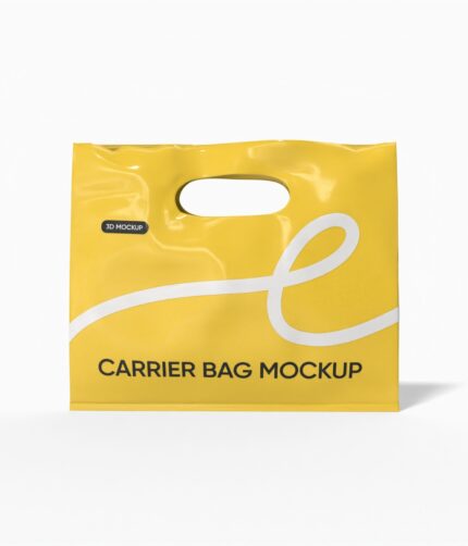 Plastic shopping bag mockup