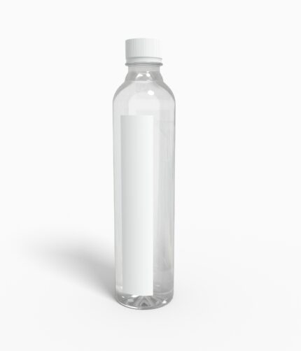 Bottles plastic product label mockup 503000