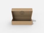 Flip top open donut box mockup