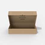 Flip top open donut box mockup