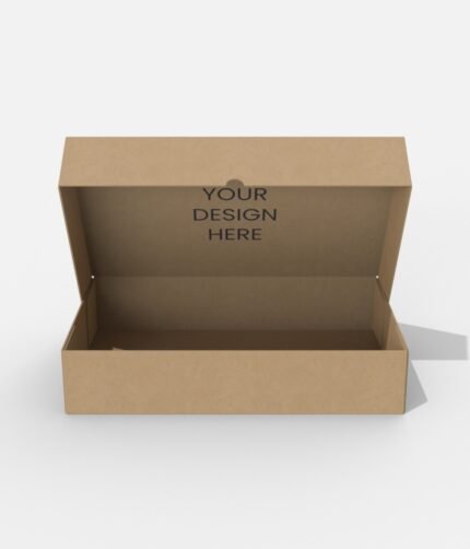 Flip top open donut box mockup