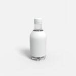 Bottles plastic product label mockup