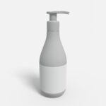 Bottles plastic product label mockup 505210