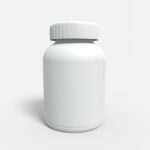 Bottles plastic product label mockup 505600