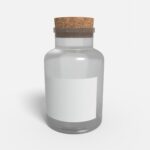Bottles glass product label mockup 505820