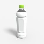 Bottles plastic product label mockup