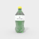 Plastic sparkling drink packaging bottles mockup