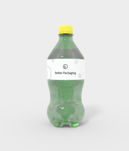 Plastic sparkling drink packaging bottles mockup
