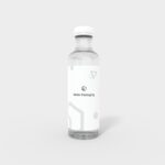 Plastic bottles product label mockup
