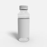 Bottles plastic product label mockup