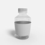 Bottles plastic product label mockup