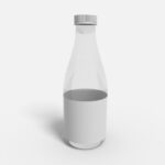 Bottles plastic product label mockup
