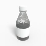 Bottles plastic product label mockup