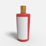 Bottles white porcelain product label mockup 506600