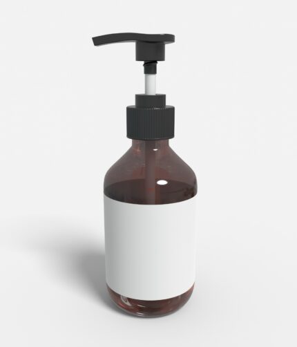 Bottles plastic product label mockup 506690