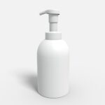 Bottles plastic product label mockup 506890