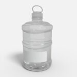 Bottles plastic product label mockup