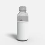 Bottles plastic product label mockup