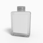 Glass bottle product label pet mockup