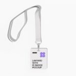 Lanyard and ID card mockup