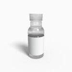 Bottles plastic product label mockup 504260