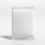 Wet tissue sachet mylar bag mockup